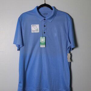IZOD Golf Swingflex NWT Polo Shirt Men's Medium Blue UV protection Medium M